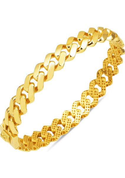 Gurmet Kelepçe Bilezik 14 Ayar Altın