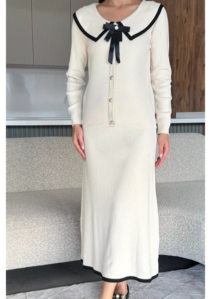 Bebe Yaka Hırka Görünümlü Bluz Etek Triko Ikili Takım P-00018183 fiyatları