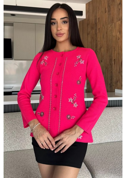 Taşlı Triko Hırka (S,m,l Uyumludur) P-00018221