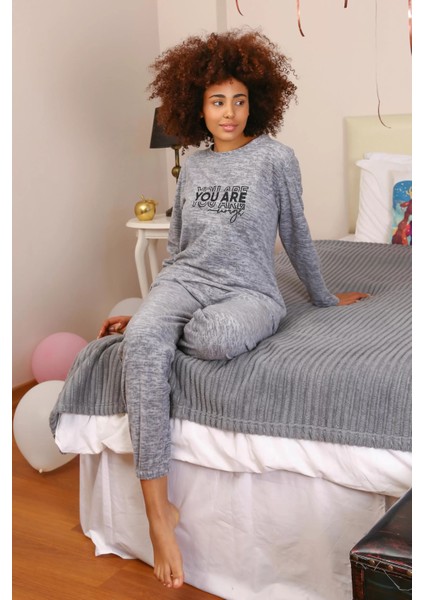 Moda Polar Kadın Pijama Takımı Gri fiyatları
