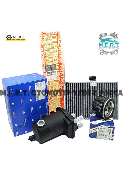 Renault Symbol 1.5 Dci Dizel Filtre Bakım Seti (2008-2012) 552504090