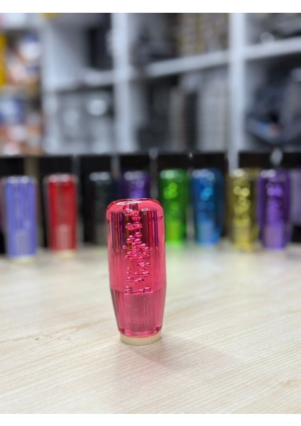 Epoksi USB Girişli Kırmızı Renk 10CM Vites Topuzu VT-005