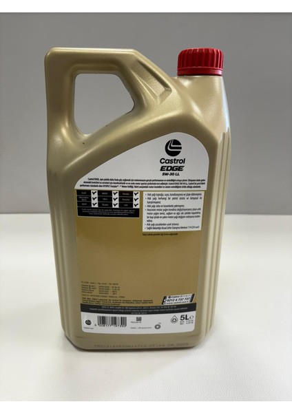 Edge 5W-30 Ll 5l Motor Yağı (Üretim Tarihi 2025) fırsatları