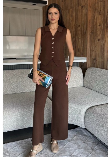 Gömlek Yaka Yelek Pantolon Triko Ikili Takım P-00018187