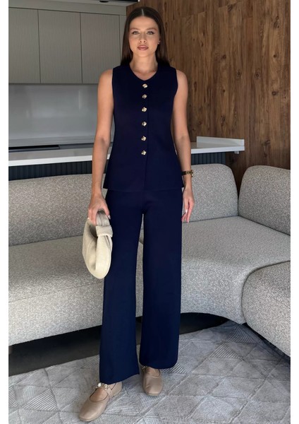 Yelek Pantolon Triko Ikili Takım P-00018186