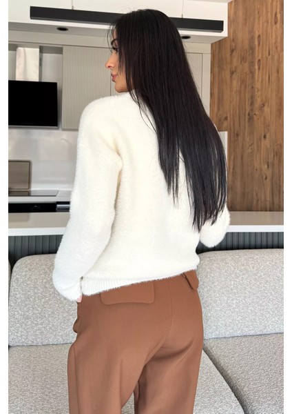 Gömlek Yaka Düğmeli Şardonlu Triko Kazak (S,m,l,xl Uyumludur) P-00018215 fırsatları