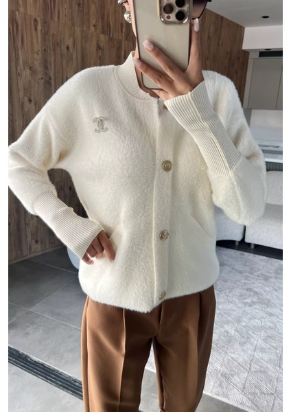 Broşlu Şardonlu Triko Ceket (S,m,l,xl Uyumludur P-00018208 modelleri