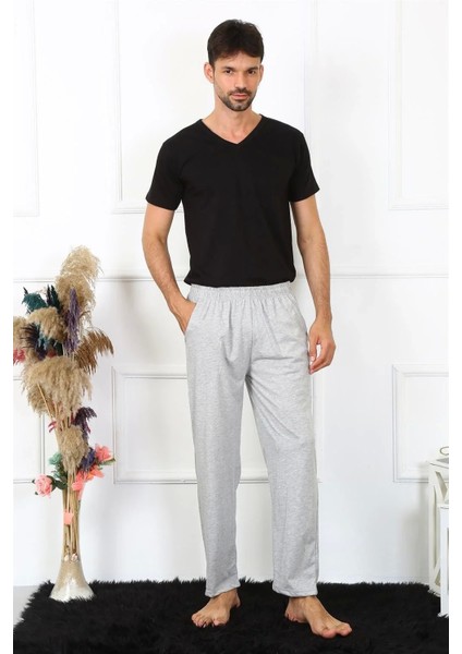 Moda Erkek Pamuk Gri Tek Alt Pijama modelleri