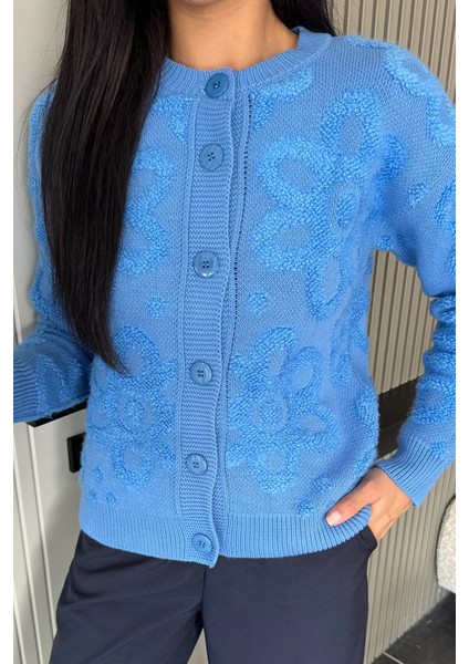 Çiçek Desenli Triko Ceket P-00018211 modelleri