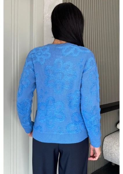 Çiçek Desenli Triko Ceket P-00018211 fırsatları