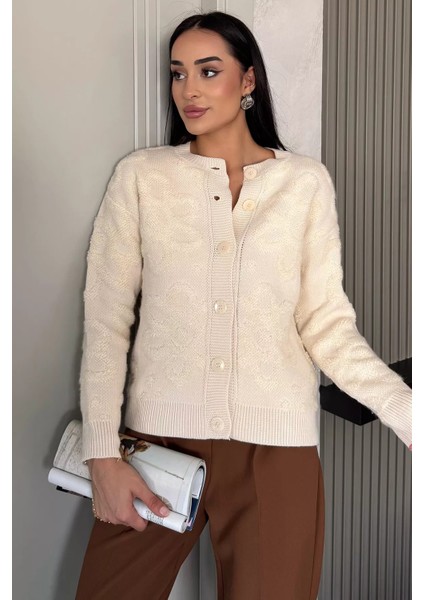 Çiçek Desenli Triko Ceket P-00018211 fiyatları