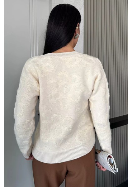 Çiçek Desenli Triko Ceket P-00018211 fırsatları