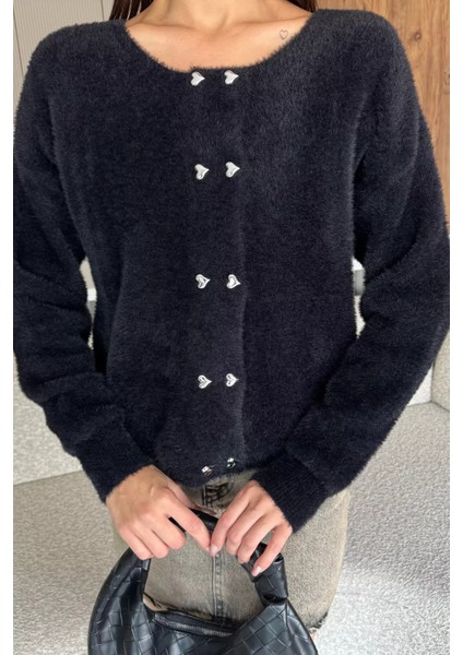 Kalp Düğmeli Şardonlu Triko Ceket (S,m,l,xl Uyumludur) P-00018202 modelleri