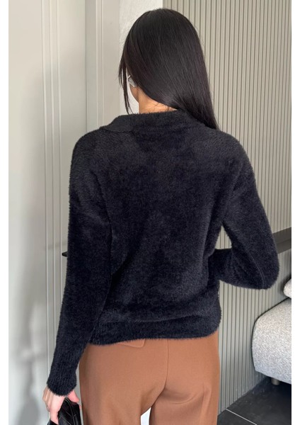 Gömlek Yaka Düğmeli Şardonlu Triko Kazak (S,m,l,xl Uyumludur) P-00018215 fırsatları