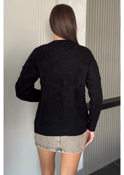 Çiçek Desenli Triko Ceket P-00018211 fırsatları