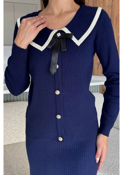 Bebe Yaka Hırka Görünümlü Bluz Etek Triko Ikili Takım P-00018183 fiyatları