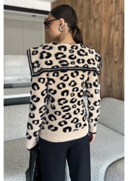 Leopar Desenli Şardonlu Triko Ceket (S,m,l Uyumludur) P-00018220 fırsatları