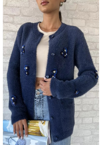 Kadın Pul Işlemeli Yumoş Iplik Triko Ceket P-00018226 modelleri