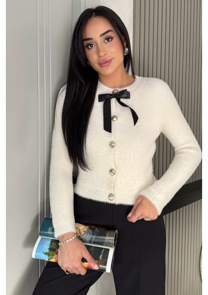 Ön Fiyonklu Sakallı Triko Ceket (S,m,l Uyumludur) P-00018200