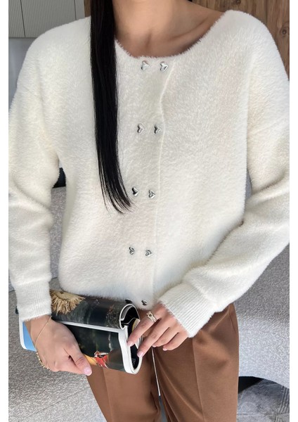 Kalp Düğmeli Şardonlu Triko Ceket (S,m,l,xl Uyumludur) P-00018202 fiyatları