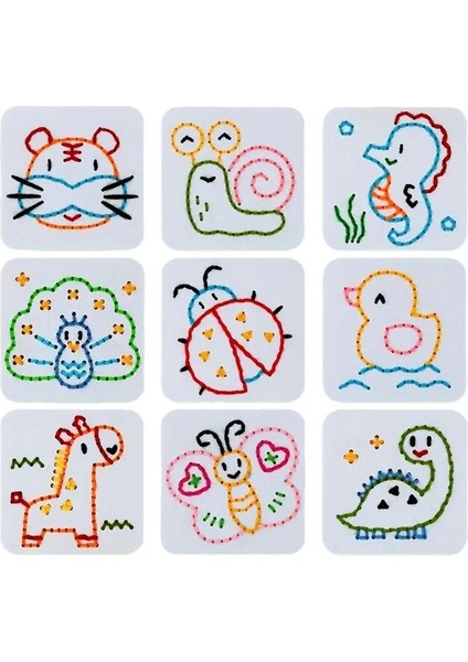 9'lu Sevimli Hayvan Figürlü El Işi Seti Çocuklar Için Zeka,hayal Gücü ve El Becerileri Geliştiricisi