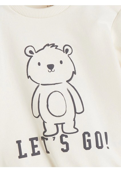 Lcw Baby Bej Baskılı Erkek Bebek Sweatshirt ve Eşofman Alt 2'li modelleri