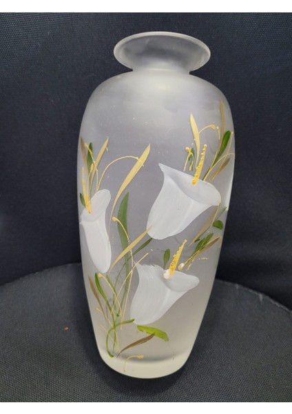 Cam Italyan El Yapım Vazo Küçük 25CM 1 Adet