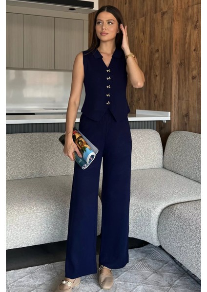 Gömlek Yaka Yelek Pantolon Triko Ikili Takım P-00018187