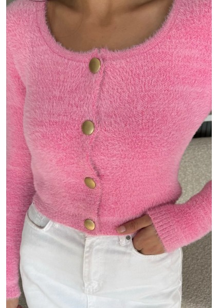 Şardonlu Kadın Crop Top Triko Hırka (S,m,l,xl Uyumludur) P-00018213 modelleri