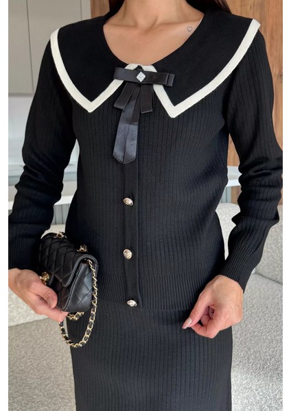 Bebe Yaka Hırka Görünümlü Bluz Etek Triko Ikili Takım P-00018183 fiyatları