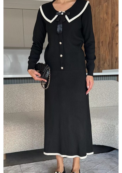 Bebe Yaka Hırka Görünümlü Bluz Etek Triko Ikili Takım P-00018183 modelleri