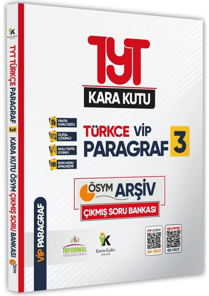 Tyt Türkçenin Kara Kutusu Paragraf Vip 3 Ösym Arşivi Çıkmış Soru Havuzu Bankası Konu Özetli Çözümlü
