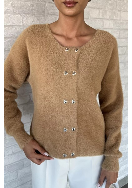 Kalp Düğmeli Şardonlu Triko Ceket (S,m,l,xl Uyumludur) P-00018202 fiyatları