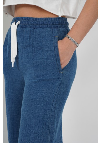 Kız Çocuk Pamuk Kot Pantolon 11 Yaş-Mavi fırsatları