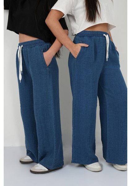 Kız Çocuk Pamuk Kot Pantolon 11 Yaş-Mavi indirimleri
