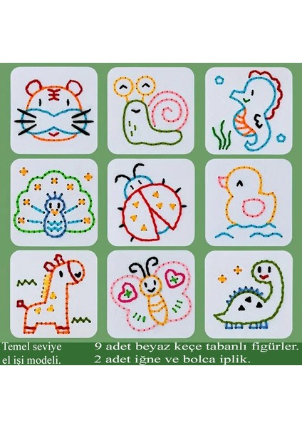 9'lu Sevimli Hayvan Figürlü El Işi Seti Çocuklar Için Zeka,hayal Gücü ve El Becerileri Geliştiricisi fırsatları