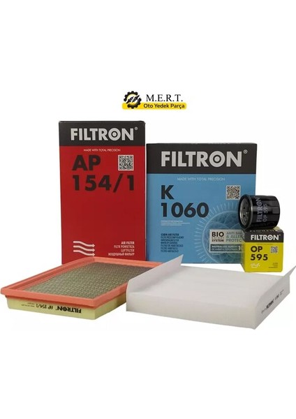 Nissan Primera 1.6 Benzinli Filtron Filtre Bakım Seti 2003-2007 (491516322)