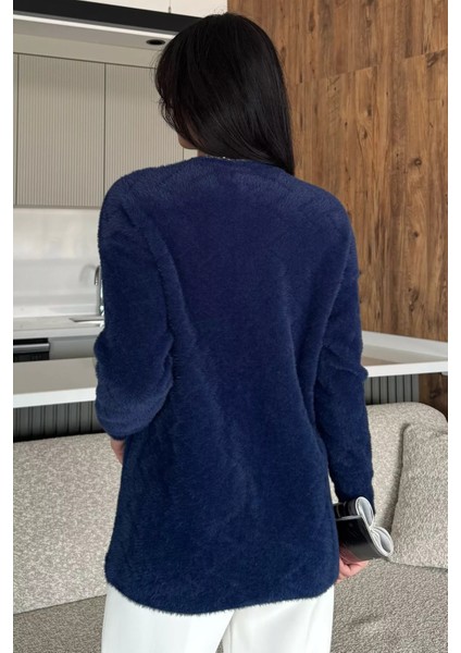 Kadın Ön Düğmeli Yumoş Iplik Triko Ceket (S-M-L Uyumludur) P-00018066 fırsatları