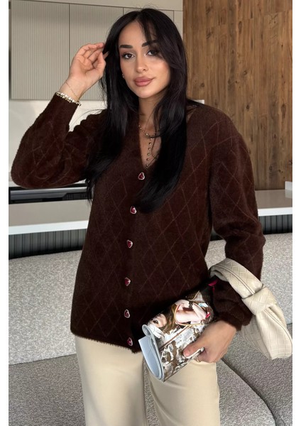 Kadın Yumoş Iplik Sakallı Triko Hırka (S-M-L-Xl Uyumludur) P-00018065