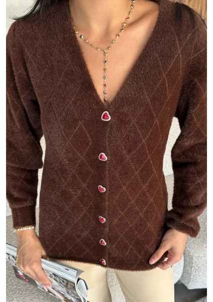 Kadın Yumoş Iplik Sakallı Triko Hırka (S-M-L-Xl Uyumludur) P-00018065 fırsatları