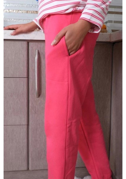 Moda Kadın Uzun Kol 3 Iplik Penye Pijama Takım Beyaz fırsatları