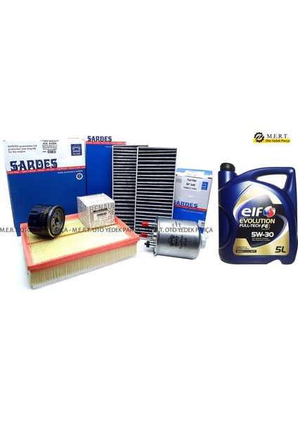 Renault Latitude 1.5 Dci Filtre Bakım Seti Elf Fulltech 5W30 Yağ