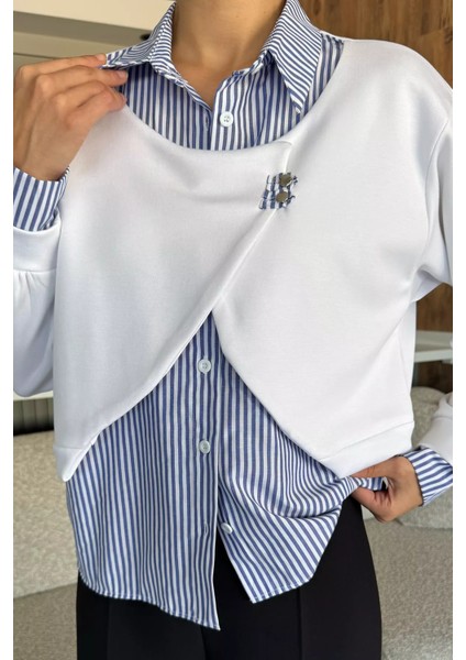 Kadın Gömlek Garnili Sweatshirt P-00018049 modelleri