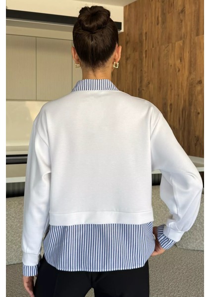Kadın Gömlek Garnili Sweatshirt P-00018049 fırsatları