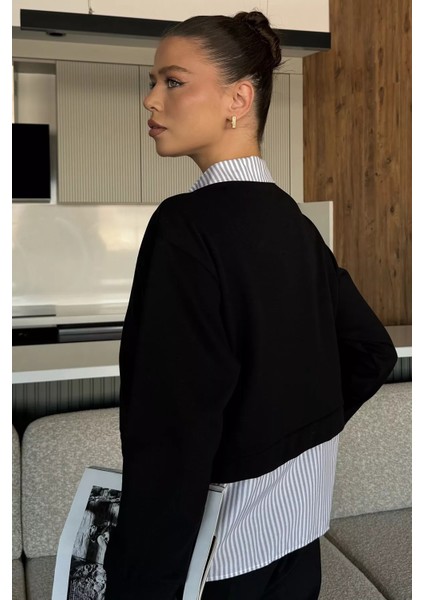 Kadın Gömlek Garnili Sweatshirt P-00018049 indirimleri