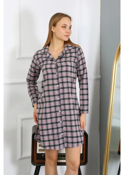 Moda Kadın Penye Uzun Kol Düğmeli Siyah Tunik Gecelik fiyatları