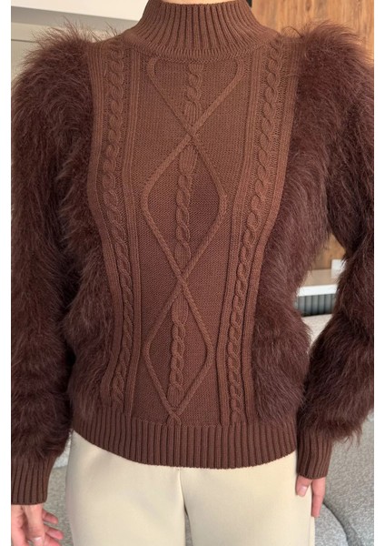 Kadın Balıkçı Yaka Sakallı Triko Kazak (S-M-L Uyumludur) P-00018058 modelleri