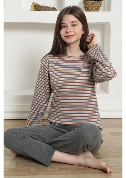 Moda Kız Çocuk Penye Pijama Takım