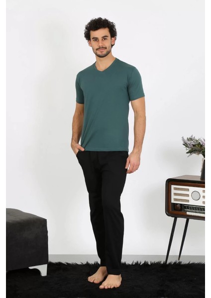 Moda Erkek Penye Petrol Rengi 3'lü Pijama Takımı fiyatları