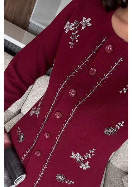 Kadın Taşlı Triko Hırka Pantolon Ikili Takım P-00018046 fırsatları